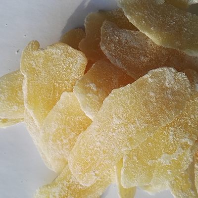 Preserved ginger slice with icing sugar
